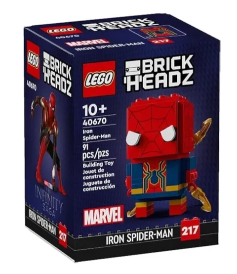 LEGO BrickHeadz 40670 Iron Spider-Man Marvel New Sealed Retired Fast Safe Ship
