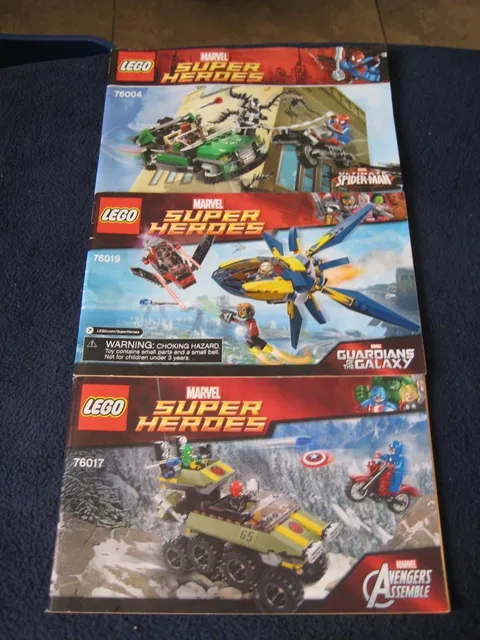  Instructions ONLY!!!Lego MARVEL Super Heroes~ #76004, #76017, #76019 Booklets~3