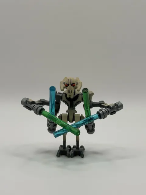 Custom Lego Star Wars Sand Tan General Grievous with 4 Lightsabers