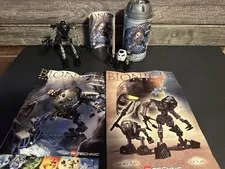 LEGO BIONICLE: Onua (8532) CIB  Whenua (8545) Figure & Poster