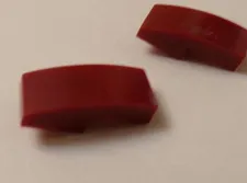 Lego x5 Dark Red 1x2x2/3 Slope Curve, 11477 (028-266)