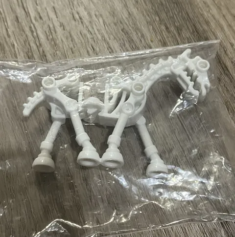 LEGO White Skeleton Horse Animal 1pc