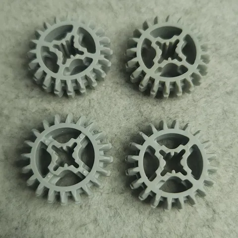 LEGO 32269 Technic Gear 20 Tooth Double Bevel Light Bluish Gray x4 Genuine