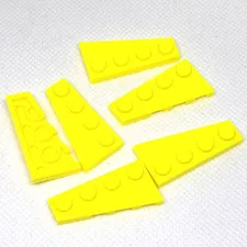 LEGO Parts - Neon Yellow Wedge, Plate 4 x 2 Left - No 41770 - QTY 6