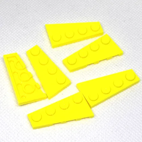 LEGO Parts - Neon Yellow Wedge, Plate 4 x 2 Left - No 41770 - QTY 6