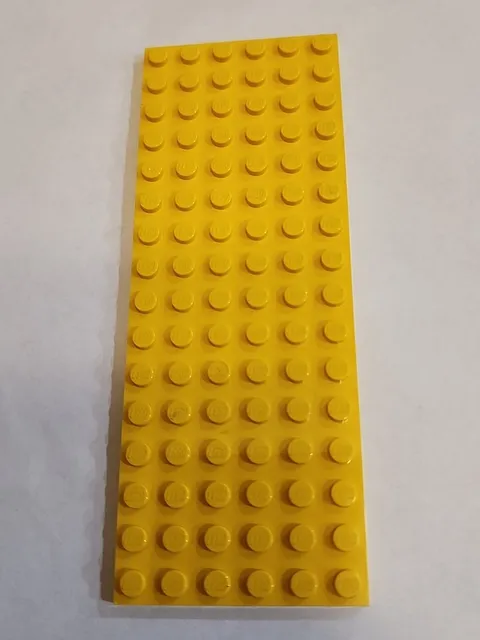 LEGO 6x16 Plate w/ Studs Yellow ~ Part # 3027 EUC 