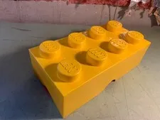 Life Size LEGO Storage Container Brick Block Box YELLOW 8 stud LID ONLY