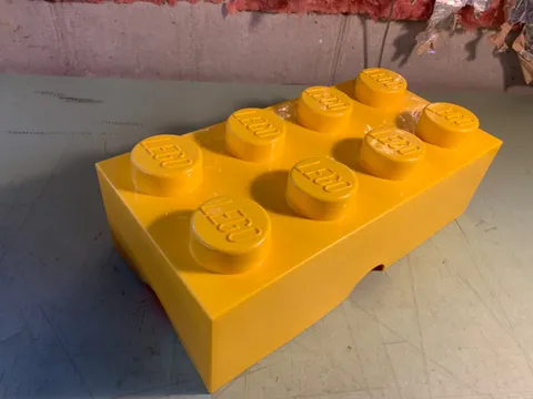 Life Size LEGO Storage Container Brick Block Box YELLOW 8 stud LID ONLY