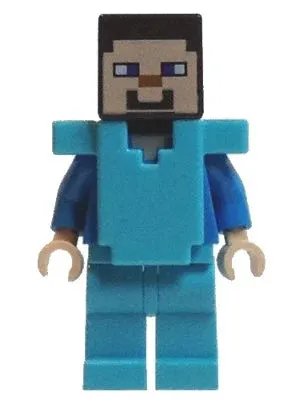 LEGO® Minifigure Minecraft min042 Steve Medium Azure Legs and Armor
