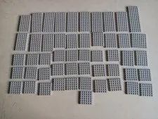 LEGO BULK LOT 51 LIGHT BLUISH GRAY PLATES 6X6 6X8 6X10 6X12 6X16 8X8