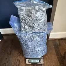 9 pounds of LEGO Dark Gray Bricks Parts Pieces Bulk Lot Mixed Assorted in Bag