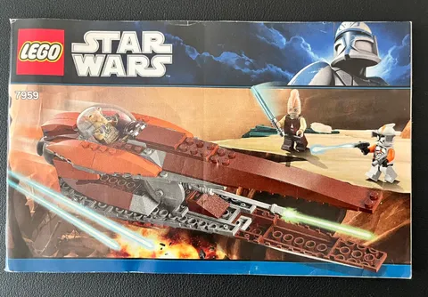 Lego Star Wars 7959 Geonosian Starfighter Instruction Manual Only