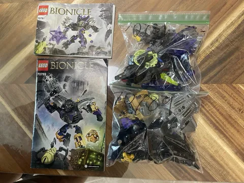 lego bionicle: onua master of earth 70789 and protector of earth 70781 lot 