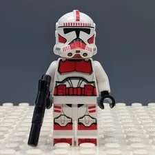 Lego Clone Shock Trooper, Coruscant Guard Phase 2 Nougat Head Minifigure sw1305