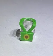 Lego Bright Green Necklace Badge Medal Yellow Sunflower Flower No 2 New City 