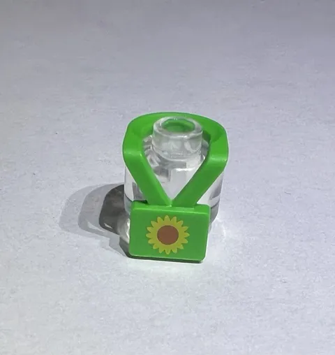 Lego Bright Green Necklace Badge Medal Yellow Sunflower Flower No 2 New City 
