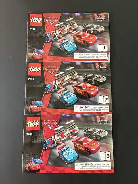 LEGO Disney Pixar Cars #9485 Instruction Manuals 1-3 (Set of 3) Disney 2012