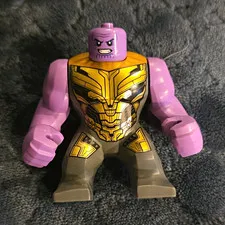 LEGO Marvel Thanos Bigfig Minifigure Purple w/ Gold Armor, Printed Torso