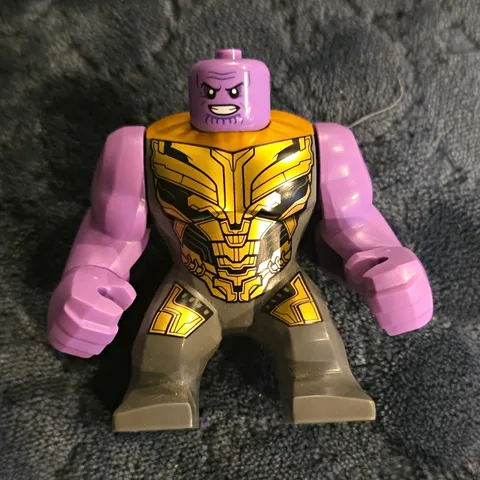 LEGO Marvel Thanos Bigfig Minifigure Purple w/ Gold Armor, Printed Torso
