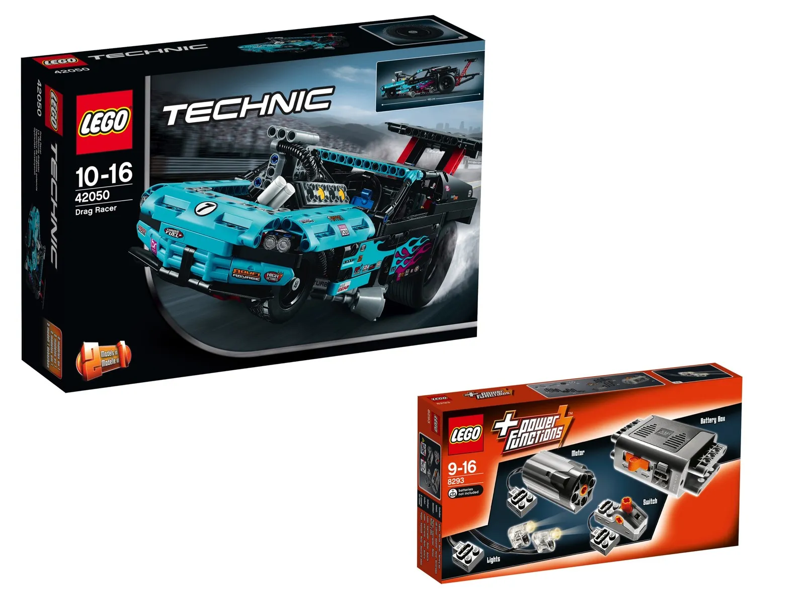 LEGO ® Technic 42050 + 8293 Drag Racer + Power Functions Tuning Set NEW ORIGINAL PACKAGING NEW MISB