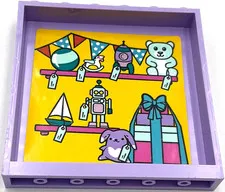 Lego New Lavender Panel 1 x 6 x 5 with Shelves Bunting Toys Price Tags Part