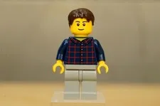 Lego Minifigure Man with Plaid Button Shirt from Van Caravan Set 60117 cty0625