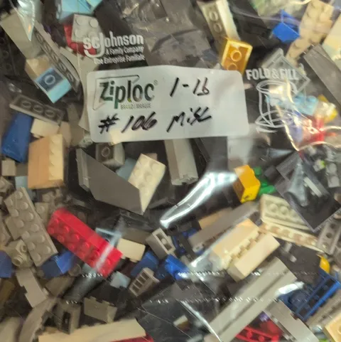 LEGO Bulk Lot Mixed Multicolor Plastic Bricks & Pieces  Bag-106- 1-LB