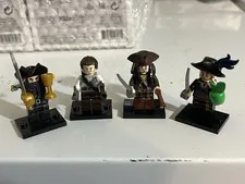 Lego Pirates Of The Caribbean Minifigure Lot Jack Sparrow Will Turner Barbossa!