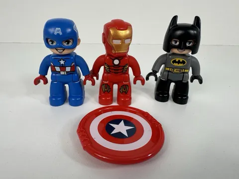 LEGO DUPLO Marvel DC Super Heroes Batman Iron Man Captain America Figure 3 Lot