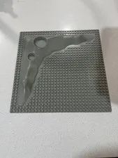 Vintage LEGO Space Crater Baseplate 32x32 Light Gray - Part 3947 3947a