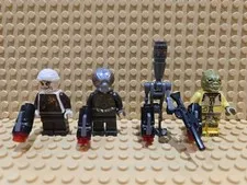 LEGO Star Wars Bounty Hunter Minifigure Lot (IG-88, Dengar, 4LOM, Bossk)