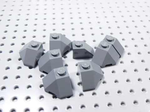 LEGO Lot of 8 Dark Bluish Gray 2x2 Corner Wedge Slopes BP
