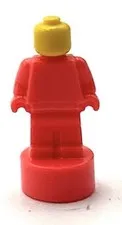 Lego New Coral Minifigure Utensil Statuette Trophy w/ Molded Yellow Head Part
