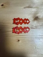 NON LEGO Trans-Orange Wave Angular Double w/ Bar Handle Electric Zigzag Part