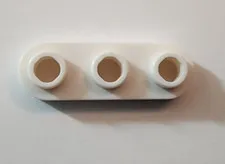 Lego White Plate, Round 1 x 3 with Open Studs 77850