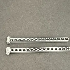 Lego Old Light Gray Beams Replacement Parts Pieces Lot of 2