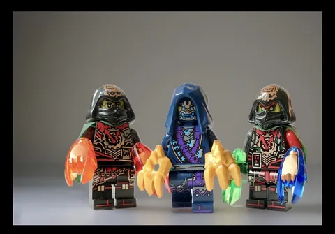 LEGO WOLF TEMPLE GUARD NINJAGO MINIFIGURES + ACRONIX KRUX TWINS