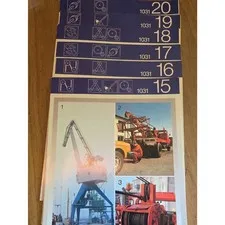 Vintage Industrial Crane & Winch Photo Set - Blue  Red Complete set of twenty
