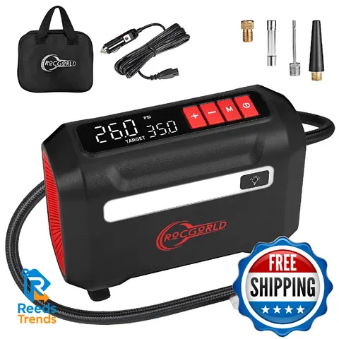 Rocgorld R8 Tire Inflator Portable Air Compressor Dc 12V Air Compressor