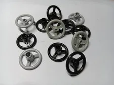 LEGO LOT 12 TECHNIC STEERING WHEEL SMALL 3 STUD DIAMETER MIXED COLORS #2819