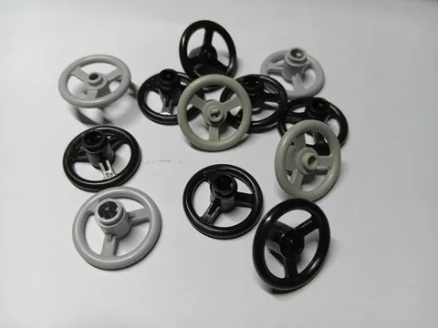 LEGO LOT 12 TECHNIC STEERING WHEEL SMALL 3 STUD DIAMETER MIXED COLORS #2819
