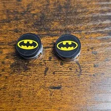 LEGO Batman Printed Round Logo Tiles / Bat-Signal Emblems – Lot of 2 Replacement