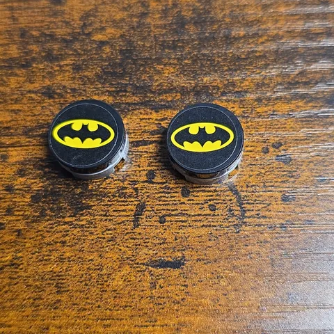 LEGO Batman Printed Round Logo Tiles / Bat-Signal Emblems – Lot of 2 Replacement