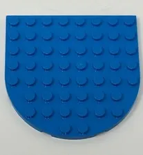 LEGO Parts Plate 8x8 Rounded End DARK AZURE  41948 x1