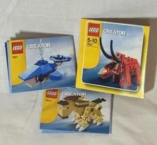 LEGO Creator RARE sets: Triceratops Dinosaur 7604, Whale 7871, Lion 7872
