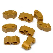 LEGO Parts - Pearl Gold Brick, Corner 2 x 2 Macaroni - No 85080 - QTY 8