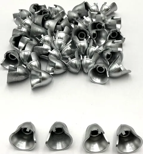 Lego 50 New Metallic Silver Minifigure Headgear Helmets Castle Nasal Parts