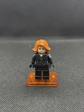 Black Widow - Black Jumpsuit, Dark Orange Short Hair, Printed Arms Sh0851