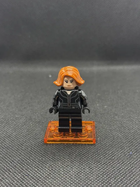 Black Widow - Black Jumpsuit, Dark Orange Short Hair, Printed Arms Sh0851