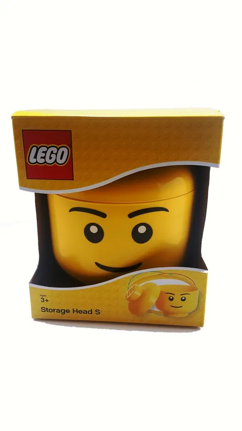 Lego Storage Head S Small Boy New in Original Box, 6.3 x 7.6 inches Brick Iconic